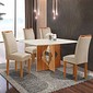 Conjunto Mesa Milão 120X80 com Vidro e 4 Cadeiras Londres Cinamomo/Off White - Cel Móveis Conjunto Mesa Milão 120X80 com Vidro e 4 Cadeiras Londres Cinamomo/Off White - Cel Móveis
