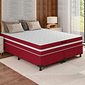 Cama Box Queen  (Colchão + Base) Zeus 158x188 Molas Ensacadas Vermelho Bacceto Cama Box Queen  (Colchão + Base) Zeus 158x188 Molas Ensacadas Vermelho Bacceto