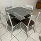 Conjunto Mesa com 4 Cadeiras para Cozinha 70cm Tampo Granito - Ciplafe Conjunto Mesa com 4 Cadeiras para Cozinha 70cm Tampo Granito - Ciplafe