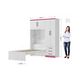 Guarda-Roupa Solteiro Com Cama 4 Portas MX Móveis Lisboa Branco/Rosa-Flex Guarda-Roupa Solteiro Com Cama 4 Portas MX Móveis Lisboa Branco/Rosa-Flex