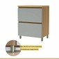 Balcão Nesher Rainha 1 Porta 1 Gaveta 70cm - Verde/Naturale
