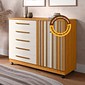 Cômoda Bella 5 Gavetas 2 Portas 136cm MDF ACP - Cin/Ofwh