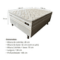 Cama Box Casal + Colchão Design Top Flex Ouro 138X188X70 Cama Box Casal + Colchão Design Top Flex Ouro 138X188X70