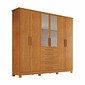 Guarda-Roupa Casal Com Espelho 6 Portas em MDF Bianchi Clara Nature Guarda-Roupa Casal Com Espelho 6 Portas em MDF Bianchi Clara Nature
