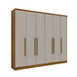 Guarda-Roupa Casal 6 Portas 4 Gavetas Tcil Móveis Veneza Cinamomo/Off White Guarda-Roupa Casal 6 Portas 4 Gavetas Tcil Móveis Veneza Cinamomo/Off White