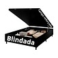 Base Baú Blindado Luxo Casal 138x188x42 cm Pistões Pneumáticos - Preta