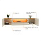 Rack Nobre 210 RK LD Pés Vidro TV 85 Polegadas Off White Gelius