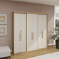 Guarda-Roupa 6 Portas PH1804 Herval com Pés – Carvalho Vermontt / Off White 