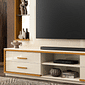 Estante Home para TV até 75 Polegadas com Espelho 4 Gavetas Leni Off White/Cedro - EDN Estante Home para TV até 75 Polegadas com Espelho 4 Gavetas Leni Off White/Cedro - EDN