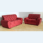 Sofá 3 e 2 Lugares Stilo Vermelho - Malu Estofados