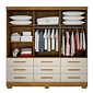 Guarda Roupa Casal com Espelho 3 Portas 9 Gavetas Buriti Cumaru/Fendi - Novo Horizonte Guarda Roupa Casal com Espelho 3 Portas 9 Gavetas Buriti Cumaru/Fendi - Novo Horizonte