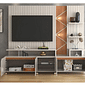 Estante Home TV de até 55 Polegadas com LED Cross cor Off White Perolizado/Jequitiba - Lukaliam Estante Home TV de até 55 Polegadas com LED Cross cor Off White Perolizado/Jequitiba - Lukaliam