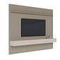 Painel Home Suspenso com Nicho Imcal Ripado Prime 2.8m Imcal Gianduia/Off White 3 Gavetas Prateleira Regulável TV até 80 Painel Home Suspenso com Nicho Imcal Ripado Prime 2.8m Imcal Gianduia/Off White 3 Gavetas Prateleira Regulável TV até 80