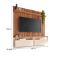 Painel para TV 70 Polegadas Ripado Átrio Cinamomo/Off White - HB Móveis