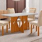 Conjunto Mesa Milão 4 Cadeiras 120x80cm Londres Plus Cel Móveis - Cinamomo