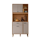 Kit Cozinha Nicioli Erva Doce 90cm 4 Portas 1 Gaveta Ipê Off White Cristal Kit Cozinha Nicioli Erva Doce 90cm 4 Portas 1 Gaveta Ipê Off White Cristal