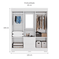 Guarda-Roupa Solteiro Capelinha com Espelho Isabely Branco - Acp Móveis Guarda-Roupa Solteiro Capelinha com Espelho Isabely Branco - Acp Móveis