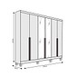 Guarda Roupa Casal Master 240 6 Portas, com Espelho, 100% MDF cor Branco-Nature Bianchi Guarda Roupa Casal Master 240 6 Portas, com Espelho, 100% MDF cor Branco-Nature Bianchi