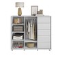 Cômoda Pegasus 2 Portas 5 Gavetas 136cm CAEMMUN - Branco