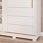 Guarda-Roupa Casal Com Espelho 2 Portas de Correr 100% MDF Panan Móveis Flora Branco Guarda-Roupa Casal Com Espelho 2 Portas de Correr 100% MDF Panan Móveis Flora Branco