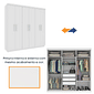 Guarda-Roupa Casal 6 Portas Olimpo Branco -  Tcil Móveis  Guarda-Roupa Casal 6 Portas Olimpo Branco -  Tcil Móveis