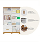 Guarda Roupa 4 Portas Infantil Jujuba 100% MDF Permóbili - Branco/Nature