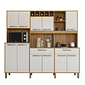 Armário de Cozinha Kit Milano 11 portas Freijó/Off White - Fiorello Armário de Cozinha Kit Milano 11 portas Freijó/Off White - Fiorello