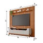 Rack com Painel 2.3 Ripado para TV 75 Polegadas 100% MDF Permóbili Moema Off White/Cinamomo Rack com Painel 2.3 Ripado para TV 75 Polegadas 100% MDF Permóbili Moema Off White/Cinamomo