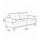 Sofá 3 Lugares Siena 195cm Castor 9101/3025 - Bom Pastor