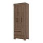 Guarda-roupa com 3 Portas 2 Gavetas Briz BS05 Castanho - Henn Guarda-roupa com 3 Portas 2 Gavetas Briz BS05 Castanho - Henn