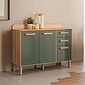 Balcão Nicioli Maria Flor 2 Portas e 3 Gavetas 120 cm Freijó/Verde Balcão Nicioli Maria Flor 2 Portas e 3 Gavetas 120 cm Freijó/Verde