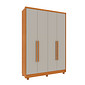 Guarda‑Roupa 4 Portas 2 Gavetas Dinamarca Cinamomo/Off White - Tcil Móveis Guarda‑Roupa 4 Portas 2 Gavetas Dinamarca Cinamomo/Off White - Tcil Móveis