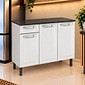 Balcão Itatiaia 3 Portas 1 Gaveta com Tampo Rose IG3G1 105cm Branco Balcão Itatiaia 3 Portas 1 Gaveta com Tampo Rose IG3G1 105cm Branco