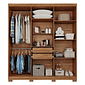 Guarda-Roupa Casal Em MDF 6 Portas Panan Milena Cinamomo/Off White Guarda-Roupa Casal Em MDF 6 Portas Panan Milena Cinamomo/Off White