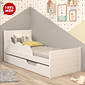 Cama Bibox Solteiro em MDF com Protetor Lateral Elza Cimol Branco Cama Bibox Solteiro em MDF com Protetor Lateral Elza Cimol Branco