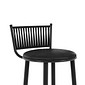 Conjunto Bistrô Bar com Mesa Tampo Ripado 70cm e 2 Banquetas Bete Náutica - Preto