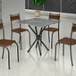 Conjunto de Mesa Teixeira Atlanta com 4 Cadeiras Tampo Granito 70x70  Conjunto de Mesa Teixeira Atlanta com 4 Cadeiras Tampo Granito 70x70