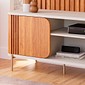 Conjunto Bancada com Painel Chicago 1,80m MDF para TV até 70 polegadas - Off White/Cinamomo