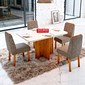 Mesa de Jantar com 04 Cadeiras Real Tampo 130x90 Centímetros Bom Pastor - Sem Vidro