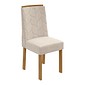 Conjunto de Mesa de Jantar Com 6 Cadeiras Lopas Astrid 160X80 Amendoa/Off White/ Linho Bege Conjunto de Mesa de Jantar Com 6 Cadeiras Lopas Astrid 160X80 Amendoa/Off White/ Linho Bege