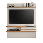 Painel Para TV 55 Polegadas Notável Móveis NT 1155 Off White com Freijó Painel Para TV 55 Polegadas Notável Móveis NT 1155 Off White com Freijó