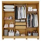 Guarda-roupa 6 Portas, com Espelho com Pés Madri Cinamomo/Off White - CHF Móveis