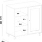 Buffet Charlotte 1 Porta 3 Nichos Cinamomo/Off White – Artely