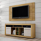 Rack com Painel para Tv até 46 Polegadas Firenze Cinamomo/Off White - Valdemóveis  Rack com Painel para Tv até 46 Polegadas Firenze Cinamomo/Off White - Valdemóveis