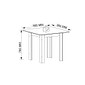 Mesa 4 Cadeiras em MDF Quadrada 90x90 Indekes Lisboa Freijó/Off White 797 Mesa 4 Cadeiras em MDF Quadrada 90x90 Indekes Lisboa Freijó/Off White 797