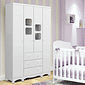 Guarda-Roupa Infantil 4 Portas em MDF Moveis Peroba Uli Branco Guarda-Roupa Infantil 4 Portas em MDF Moveis Peroba Uli Branco