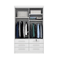 Guarda-Roupa Solteiro 2 Portas 6 Gavetas Tcil Móveis Chicago Branco Guarda-Roupa Solteiro 2 Portas 6 Gavetas Tcil Móveis Chicago Branco