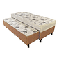 Cama Bibox Solteiro Conjugada com Auxiliar 88x188x50 Malu Charm Ouro Cama Bibox Solteiro Conjugada com Auxiliar 88x188x50 Malu Charm Ouro