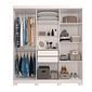 Guarda-Roupa Casal Em MDF 6 Portas Panan Milena Branco Guarda-Roupa Casal Em MDF 6 Portas Panan Milena Branco