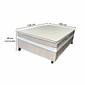 Cama Box Casal Conjugada 138x188x69 Malu Charm Premium Tec em Malha - Bege Cama Box Casal Conjugada 138x188x69 Malu Charm Premium Tec em Malha - Bege